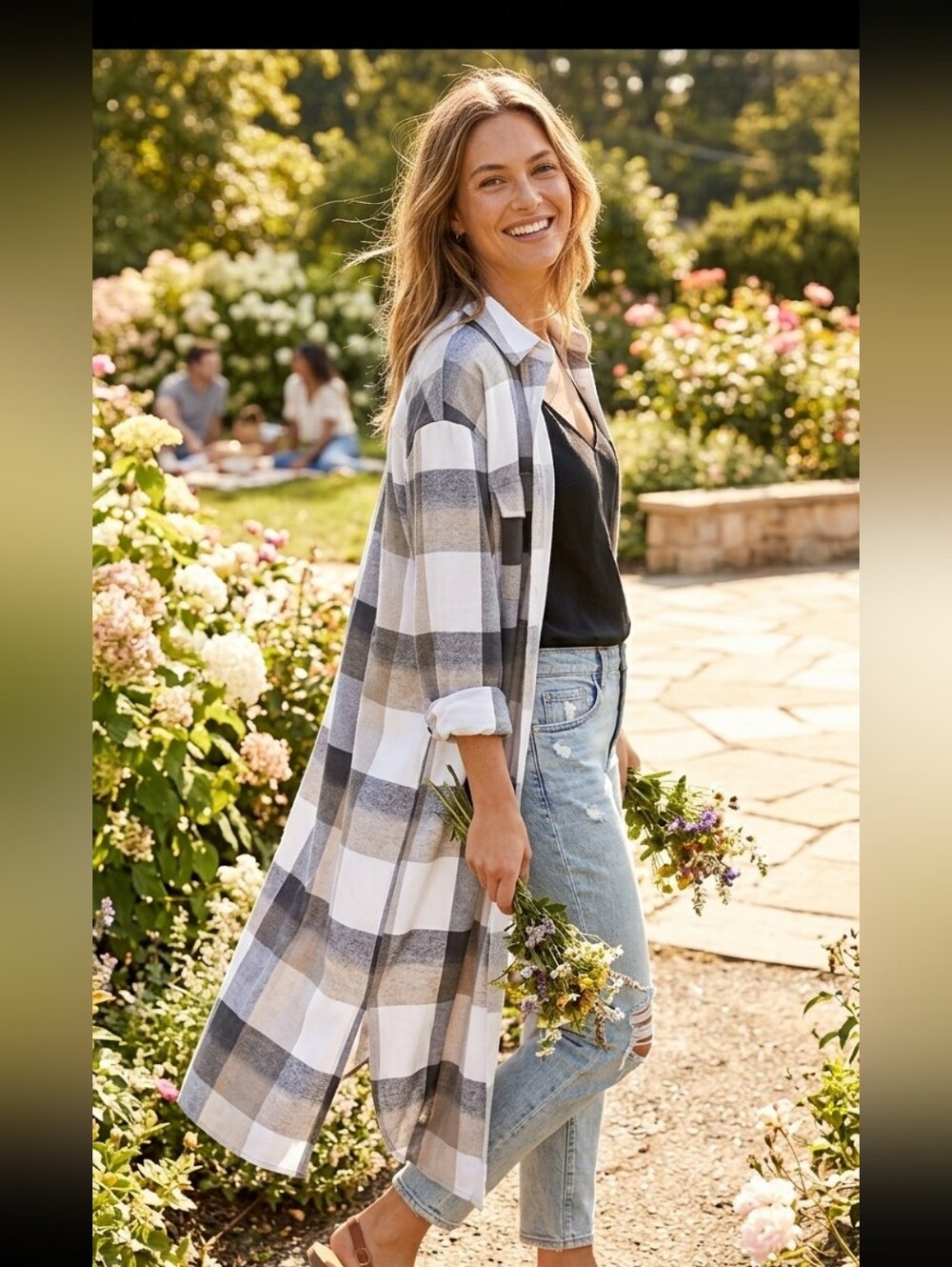 Women's Long Sleeve Button Down Dress /Duster